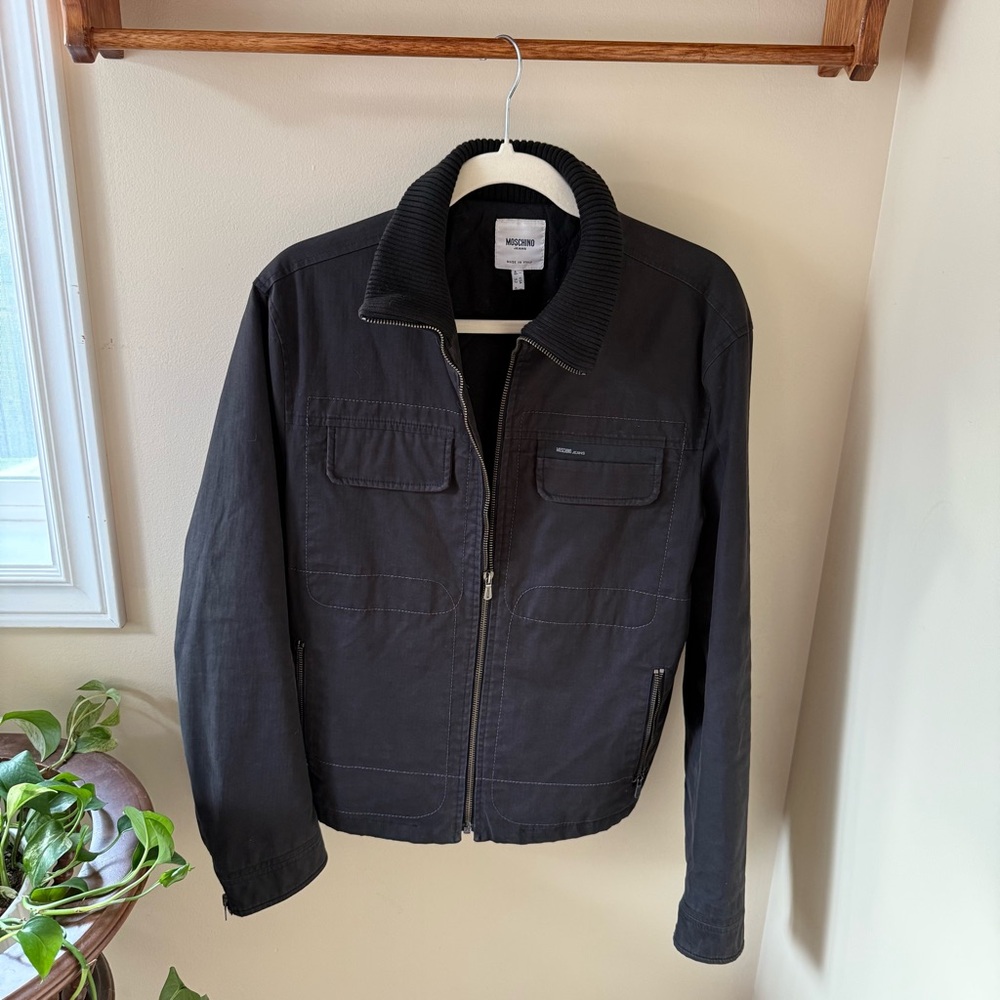 Men's Black Jacket by Moschino‎